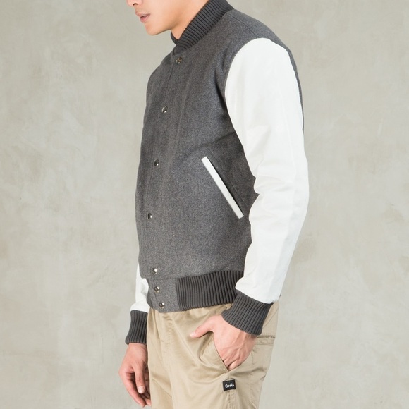 MKI MIYUKI ZOKU GREY/WHITE CLASSIC VARSITY JACKET - Picture 3 of 16